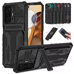 Funda para Xiaomi Redmi Note 12, 11 Pro, 10 Pro, Poco X4, X3 Pro, Xiaomi 11T Pro, antigolpes, soporte con ranura para tarjeta