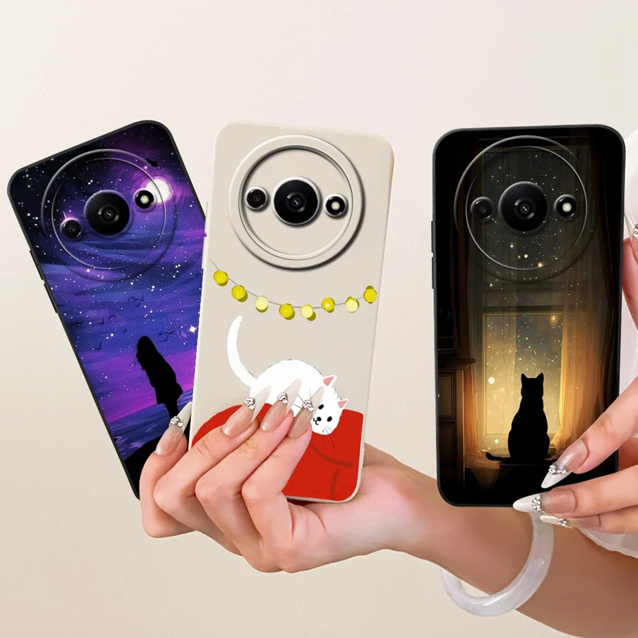 Para Xiaomi Redmi A3 funda Redmi A3x lindo dibujos animados caramelo pintado cubierta suave TPU funda de teléfono para Redmi A3 Pro A4 RedmiA3 RedmiA4 bolsas - imagen 3