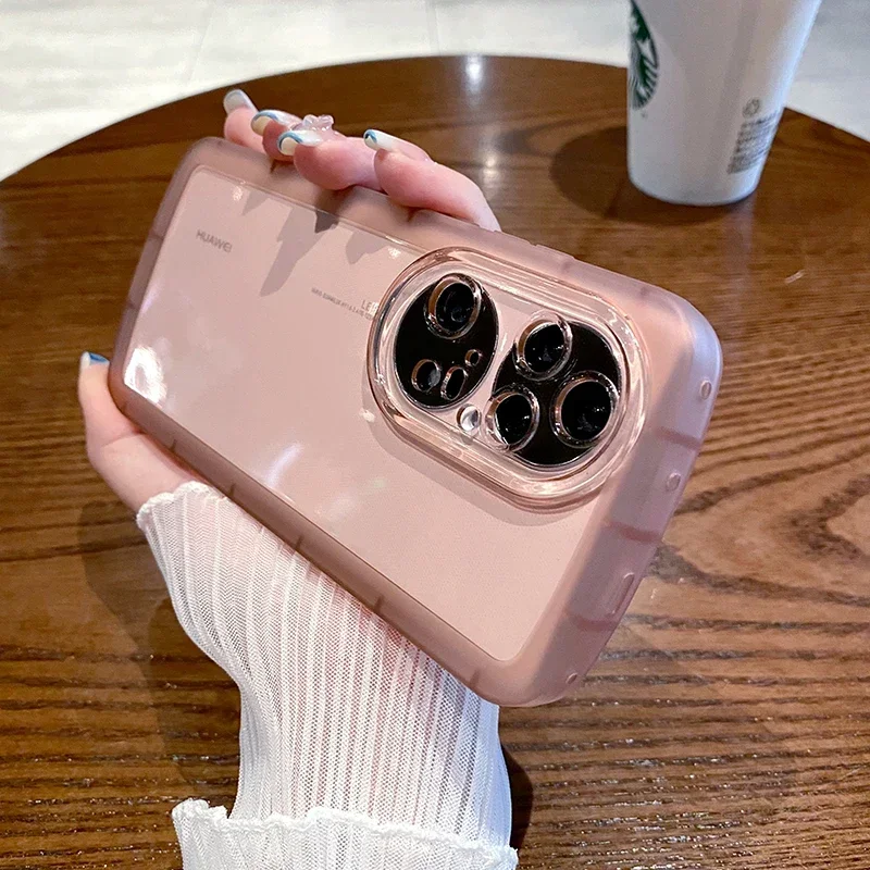 Para Huawei P70 P60 P50 P40 Pro Mate 60 Nova 9 Honor 100 90 Lite 70 funda protectora de cámara mate transparente suave parachoques a prueba de golpes - imagen 2