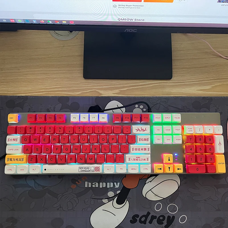 Teclas EVA 02 de 138 teclas, máquina de sublimación PBT, perfil QX1, altura XDA, tapa de bola DIY, tapa de teclado mecánico - imagen 4