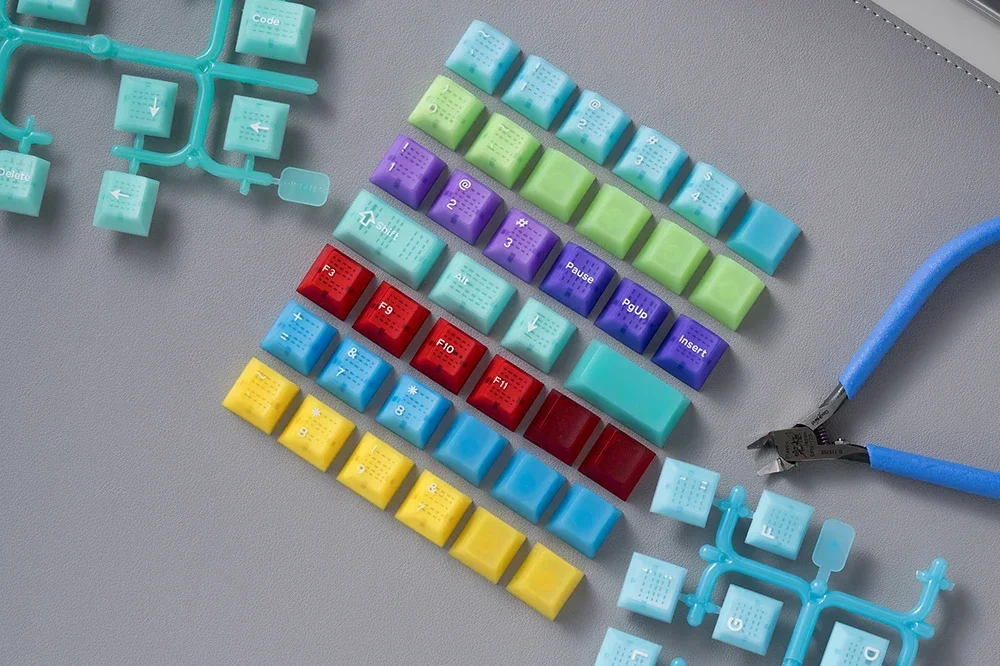 Hifox x Domikey Seven Elements Slime Cherry Profile ABS Doubleshots Juego de teclas para teclado BM60 CSTC75 BM65 BM68 XD60  - imagen 4