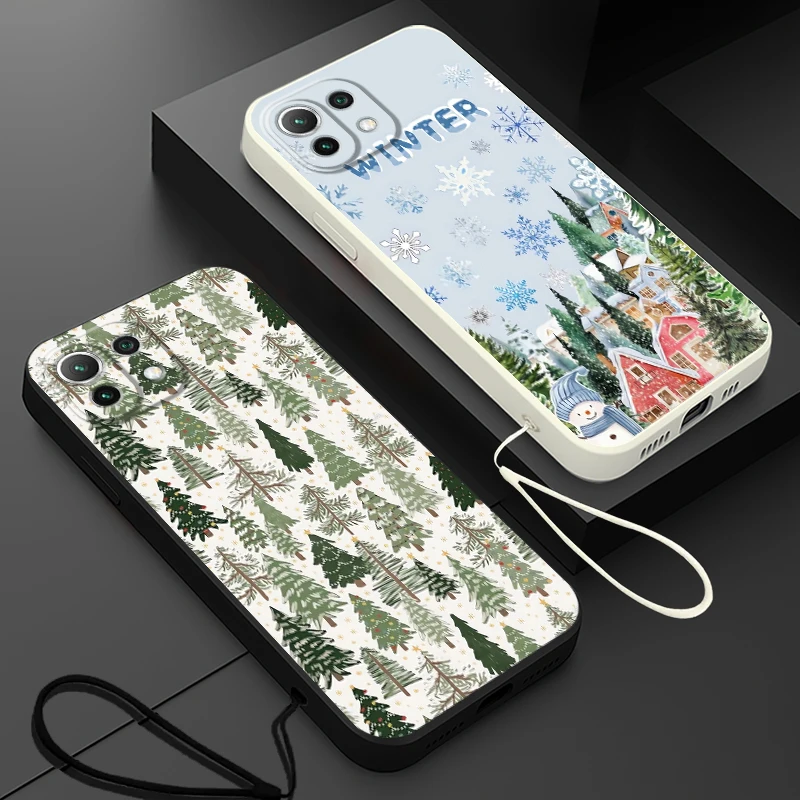 Funda de teléfono con árbol de Navidad para Xiaomi Mi 11 12 Lite 10T 11T 12T Pro 13 funda suave