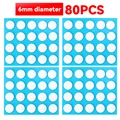 80PCS-White-6mm
