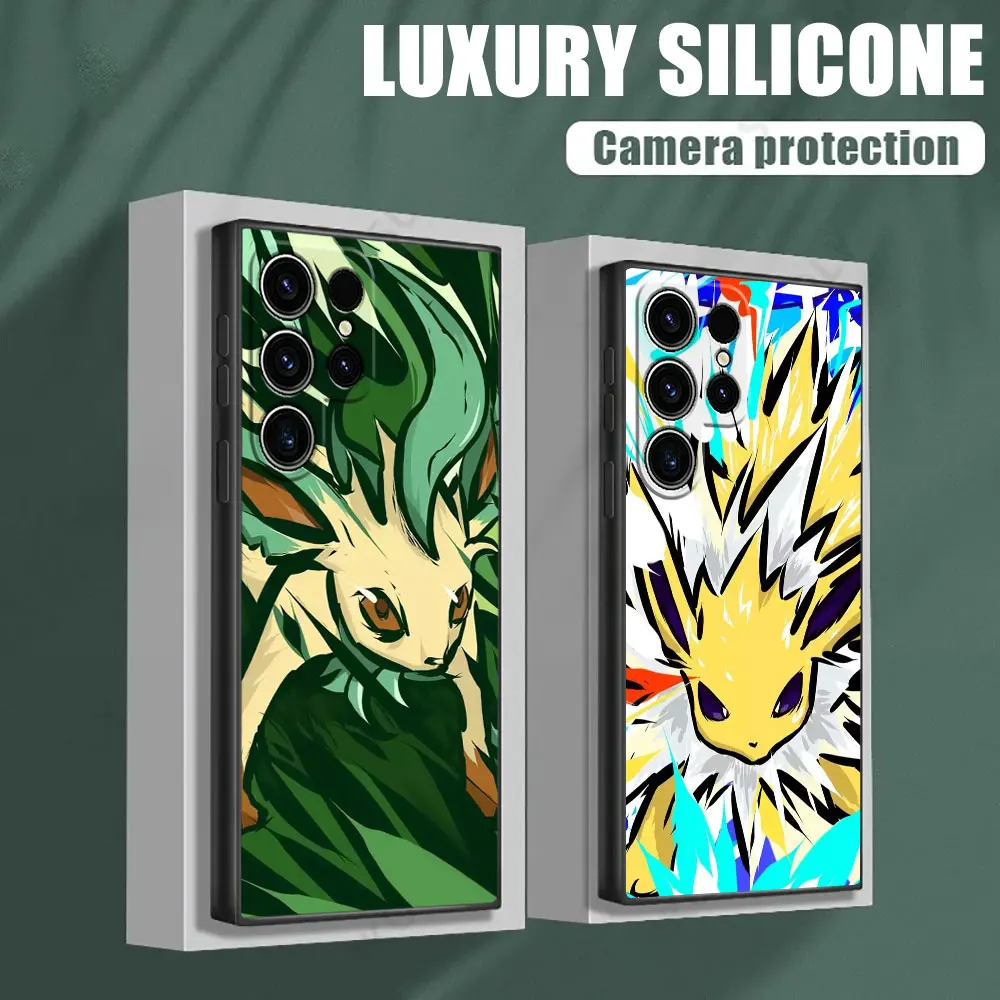Pokemons Anime Jolteon Leafeon Flareon funda suave S25 para Samsung Galaxy S24 S23 S20 S21 FE S22 S25 Ultra 5G S10 Plus funda de teléfono - imagen 2