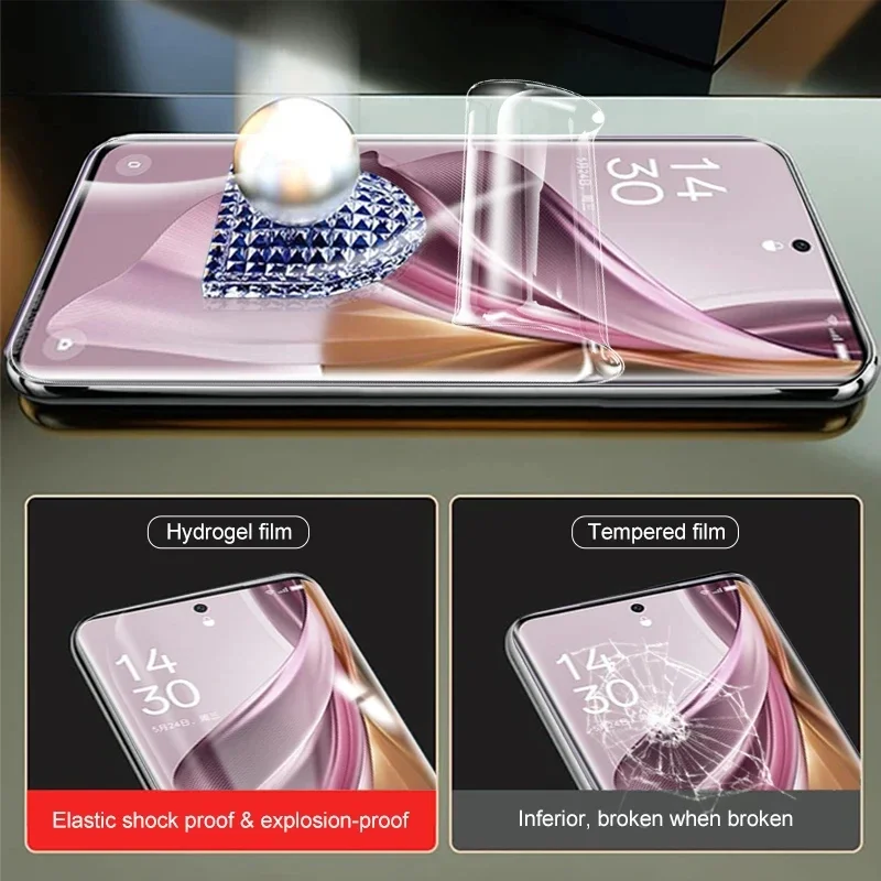 3 uds película de hidrogel para OPPO Reno 10 9 8 7 Pro Plus Protector de pantalla suave para OPPO Reno 7Z 8T 6 5 Lite película protectora HD - imagen 4