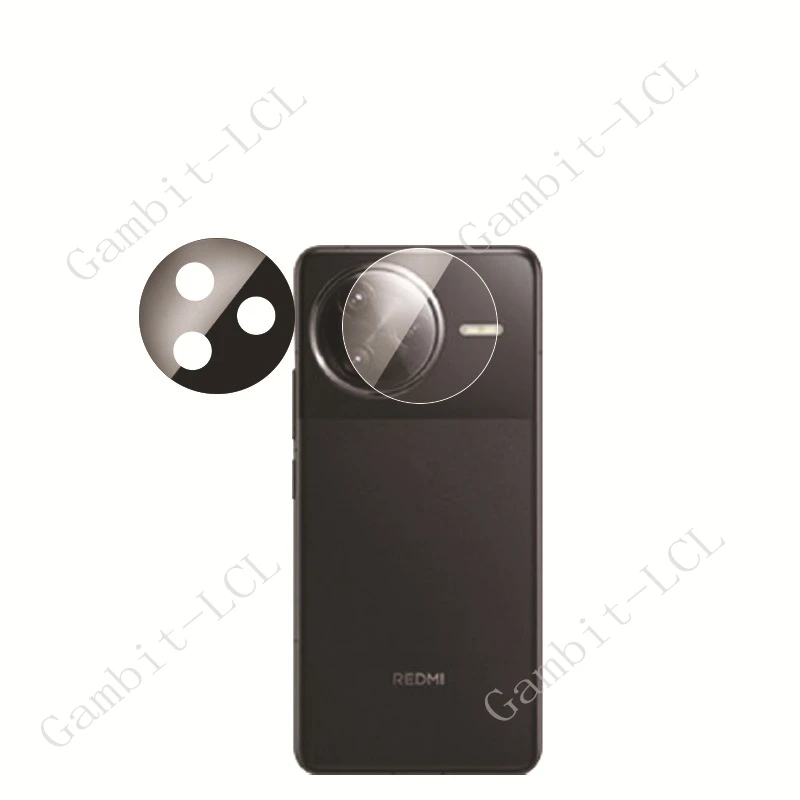Lente de cámara 3D 9H HD para Xiaomi Redmi K80 Pro vidrio templado en RedmiK80 K80Pro RedmiK80Pro película protectora de pantalla trasera