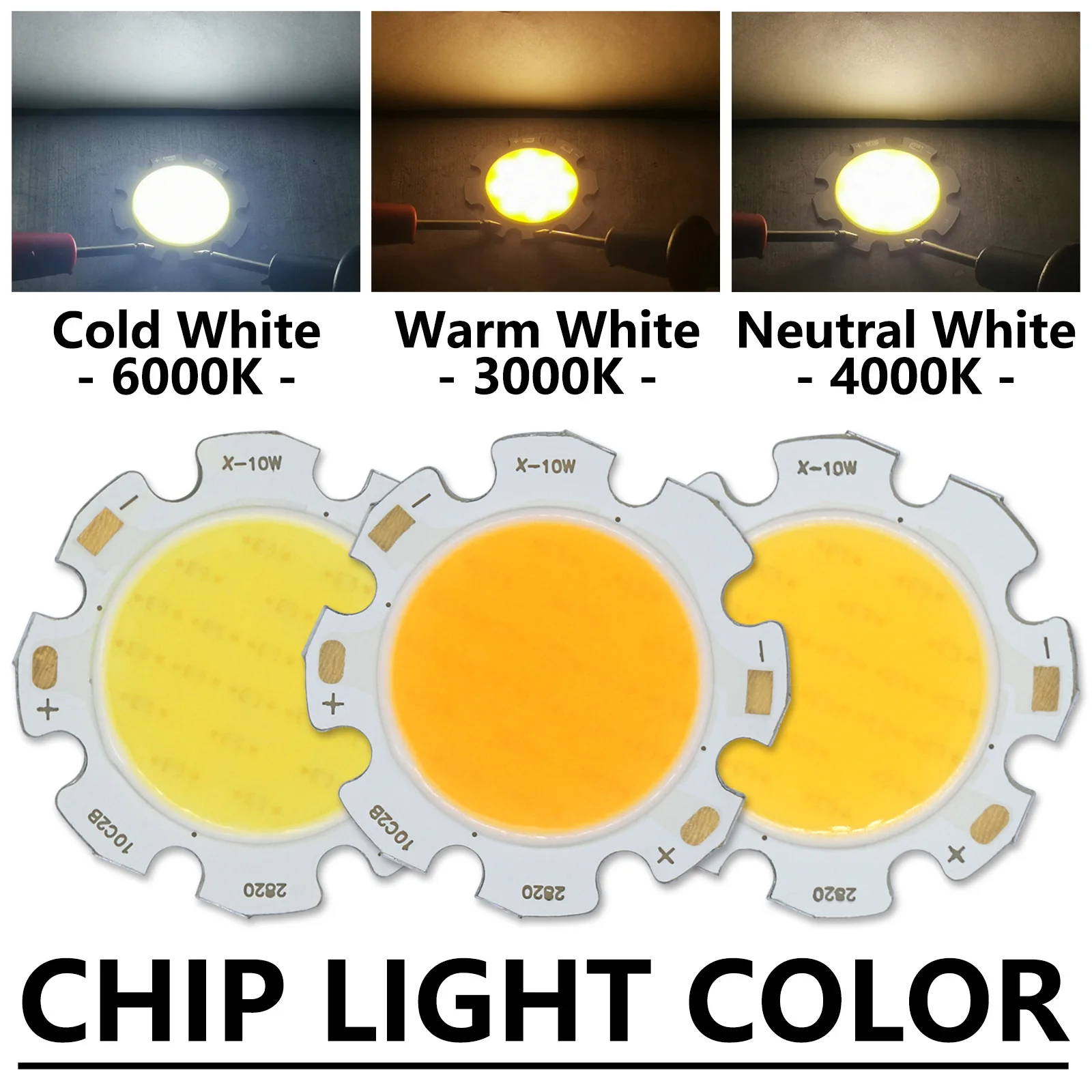 10 unids/lote 2820 cuentas de lámpara COB de alta potencia 3W 5W 7W 10W Bridgelux LED Chip Ra80 diodo emisor de luz DIY para foco de luz descendente - imagen 5