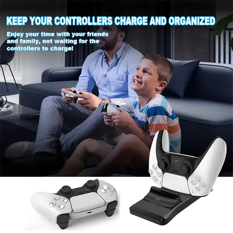 Cargador Base Dual para Mando PS5 GAMINJA P51 Compatible - imagen 3