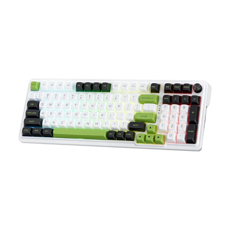 Redragon K686 PRO 98 teclas junta inalámbrica RGB 3 modos PBT 5 capas amortiguación de ruido teclado mecánico para juegos intercambiable en caliente