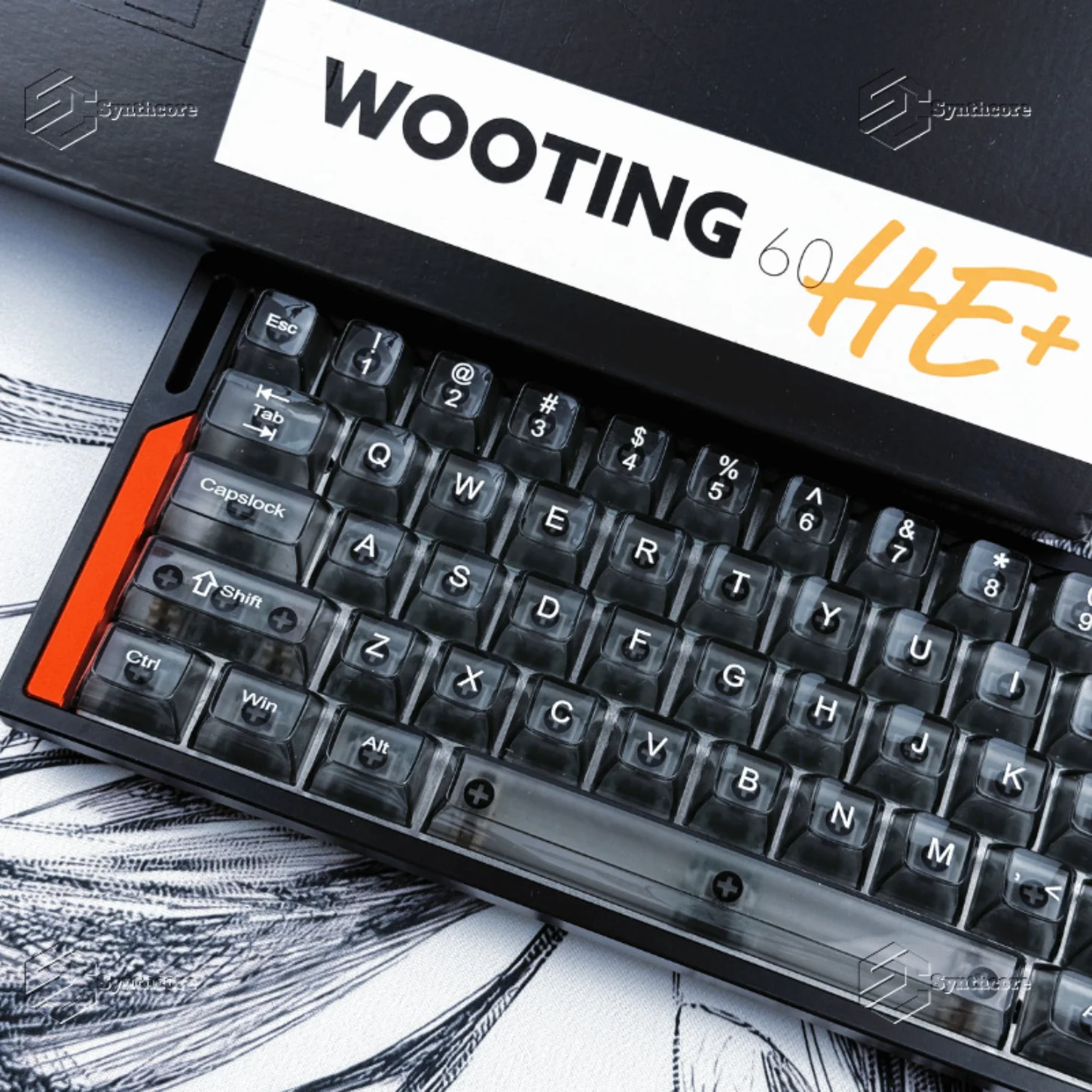 Black Transparent Mechanical Keyboard Keychain, Translucent Personalized Keycap Set PC, Cherry Cap, Customized By Wooting - imagen 2