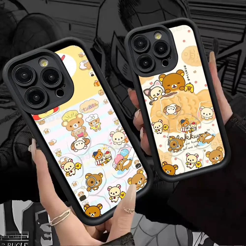 Funda de teléfono Rilakkuma, funda de silicona para iPhone 17 Air 17 16 15 14 13 12 11 Plus Pro Max, funda suave a prueba de golpes - imagen 2