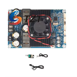 TZT BDM8 TPA3255 2x300W Bluetooth5.3 Placa amplificadora de potencia estéreo Placa amplificadora de Audio de alta potencia compatible con sintonización DSP de PC