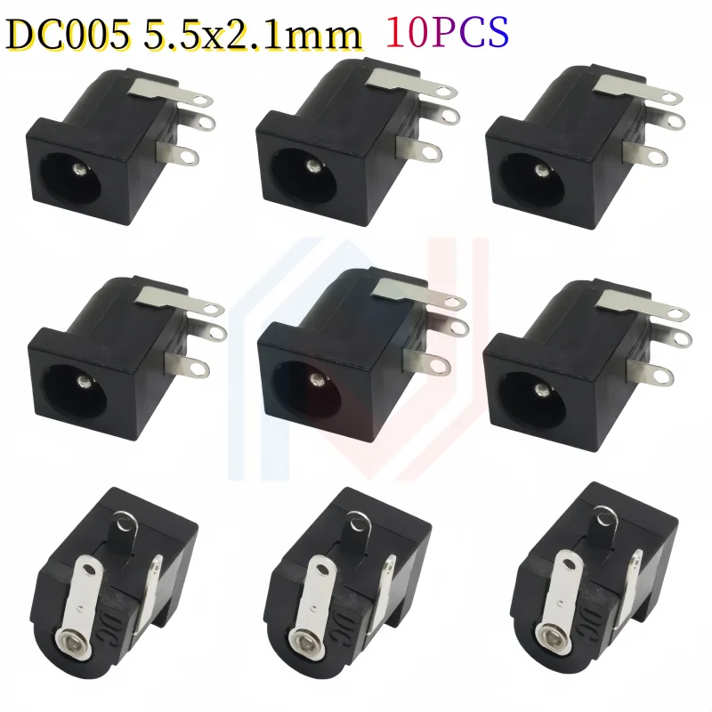 Conectores CC 5,5x2,1mm 3,5x1,3mm enchufe de alimentación CC macho hembra Jack tuerca montaje en Panel conector adaptador de corriente CC 5,5*2,1 - imagen 2