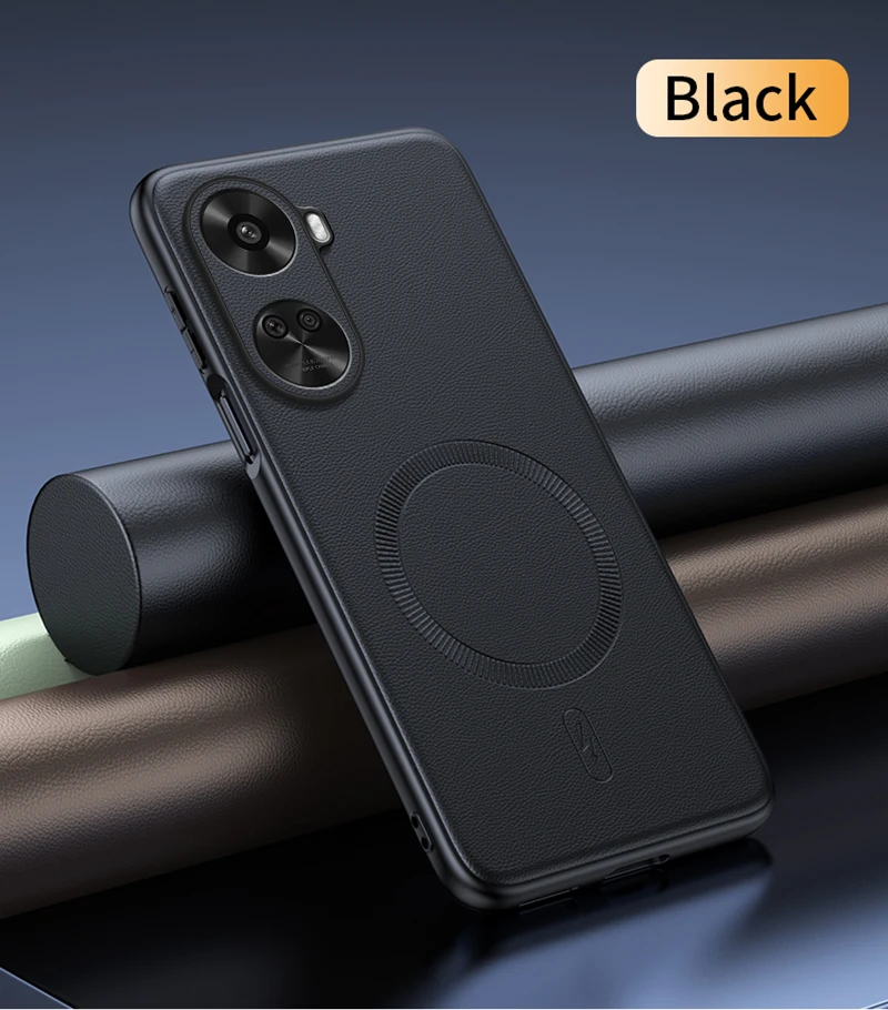 Para Huawei Nova 11 SE funda protectora de cuero magnética para Huawei Nova 11 SE alta calidad antihuellas antideslizante PC + TPU - imagen 3