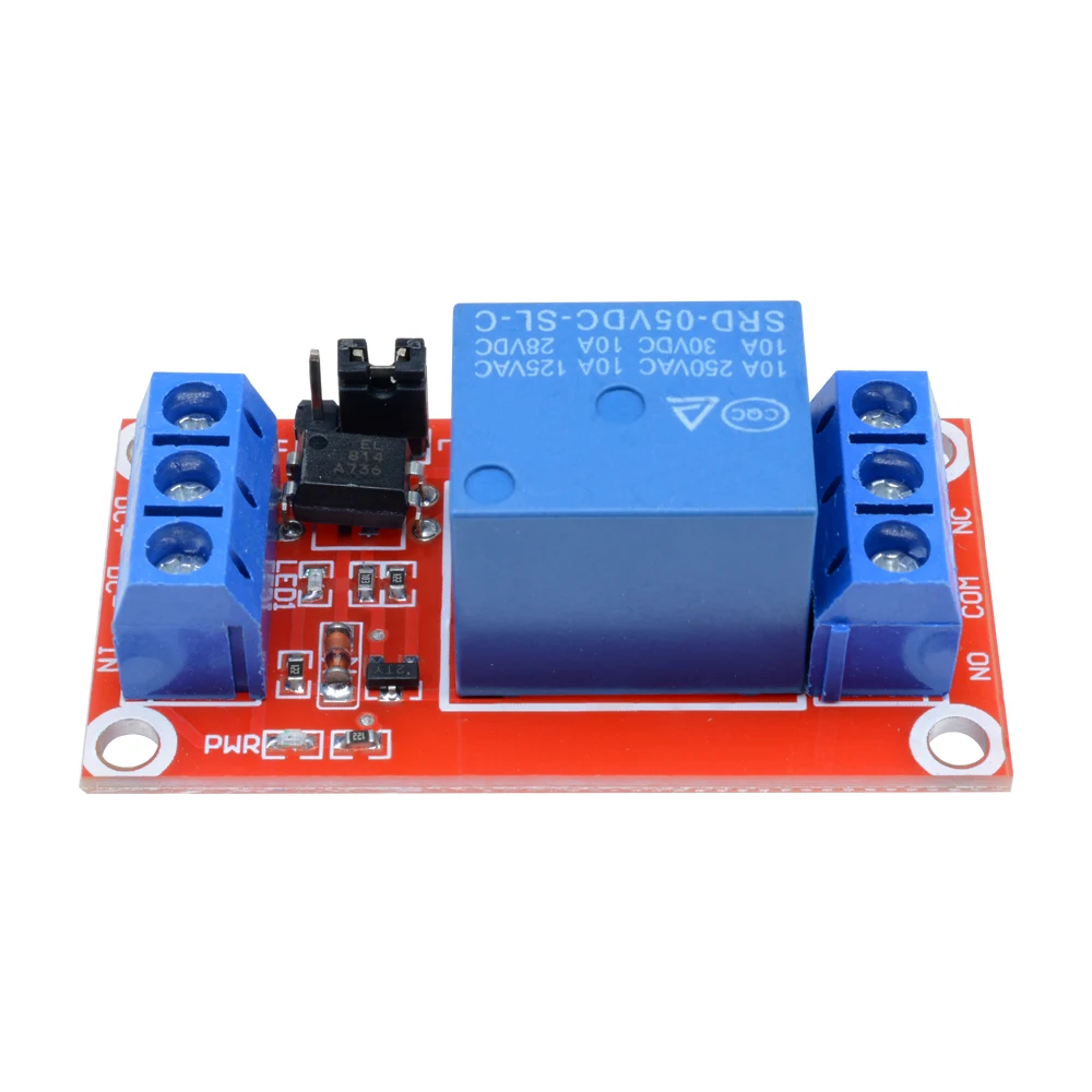 Módulo de relé 1 canal 5V 9V 12V 24V protector de placa con soporte de aislamiento optoacoplador disparador de nivel alto y bajo para Arduino - imagen 2