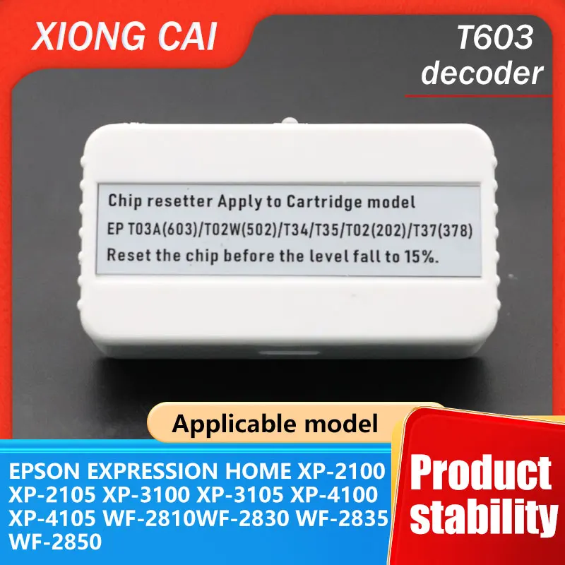 Reiniciador de chips T603: funciona con las series Epson XP-2000/3000/4000 y WF-2800