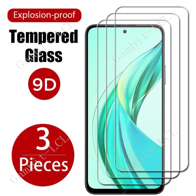 3 uds 9H HD vidrio templado Protector para Honor 90 Smart ON Honor90Smart 90Smart HonorX7b X7b 6,8 "película protectora de pantalla