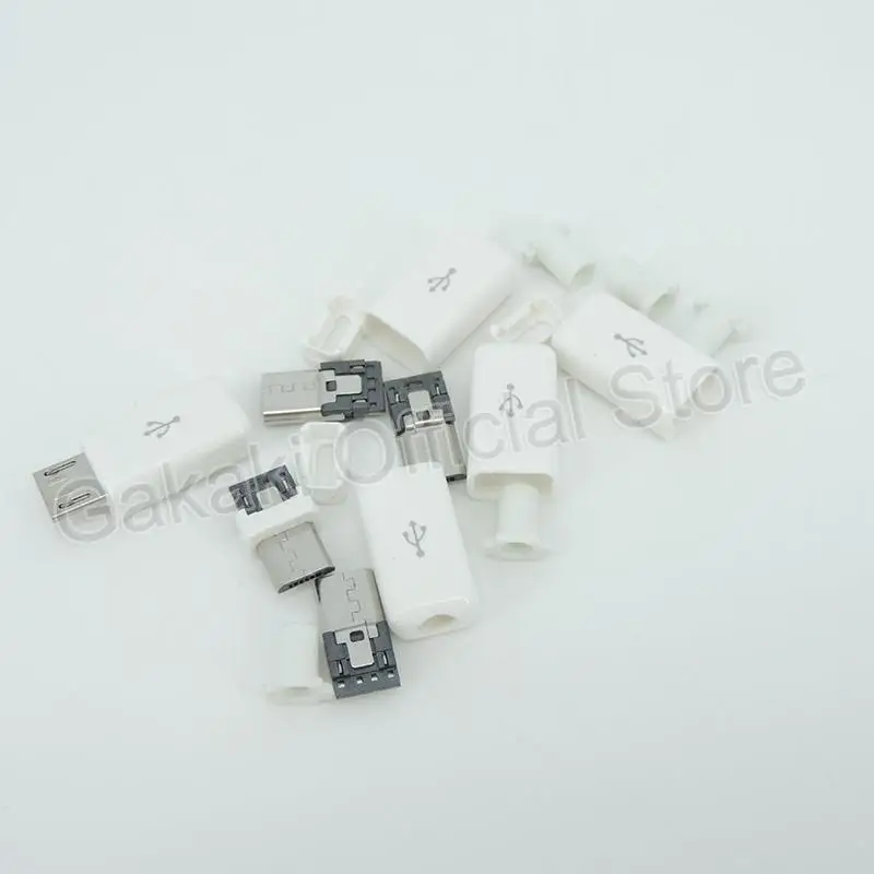 5 uds Micro USB 5PIN tipo soldadura conectores macho cargador 5P USB toma de carga trasera 4 en 1 - imagen 5