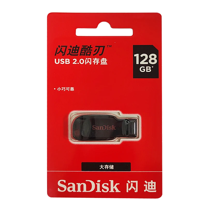 100% unidad Flash USB SanDisk Original de 64GB, disco USB de 32GB, 16GB, USB 2,0, Mini unidad de memoria Pendrive, memoria U para ordenador