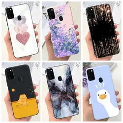 Funda Silicona Samsung Galaxy M21 - Flor de Mármol Premium