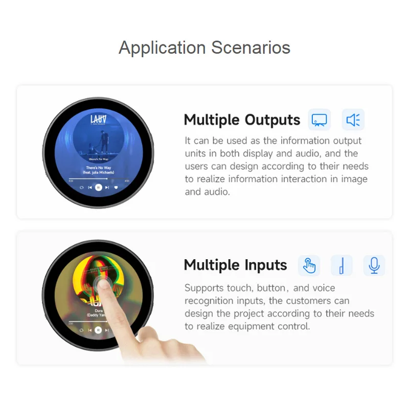 Pantalla táctil capacitiva LCD redonda de 1,85 pulgadas, 360x360, placa de desarrollo de ESP32-S3, compatible con Wi-Fi y Bluetooth, interacción de voz AI - imagen 3