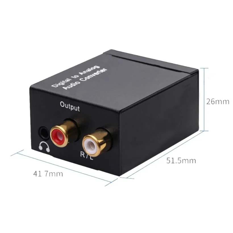 Convertidor de Audio Jack de 3,5mm, fibra óptica Coaxial Toslink Digital a analógico para RCA SPDIF, decodificador de Audio Digital, amplificador estéreo - imagen 3