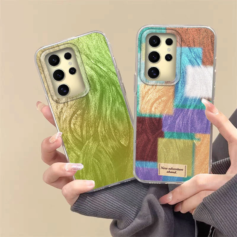 Para Samsung Galaxy A56 A15 A25 A55 A35 A16 A26 A36 S24 S25 Plus Ultra 5G funda de teléfono pluma gasa Arco Iris mariposa cubierta de parachoques - imagen 5