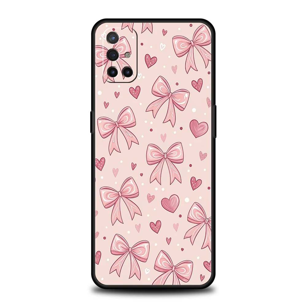Funda de teléfono para OnePlus 13 12 11 10 9 Pro 9T 13R 12R 10R 9RT 10T 8T 8 Nord 2T CE 2 3 5G N200 N30 funda bonita con lazo de corazón rosa - imagen 5