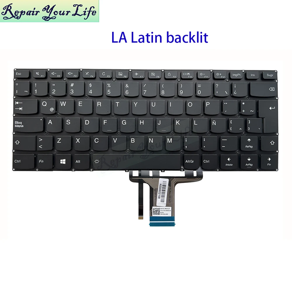 Teclado latino español alemán retroiluminado para Lenovo Ideapad 310s-14 310S-14AST 510-14AST 510-14ISK 510S-14IKB LCM15J5 SN20K82145 - imagen 3