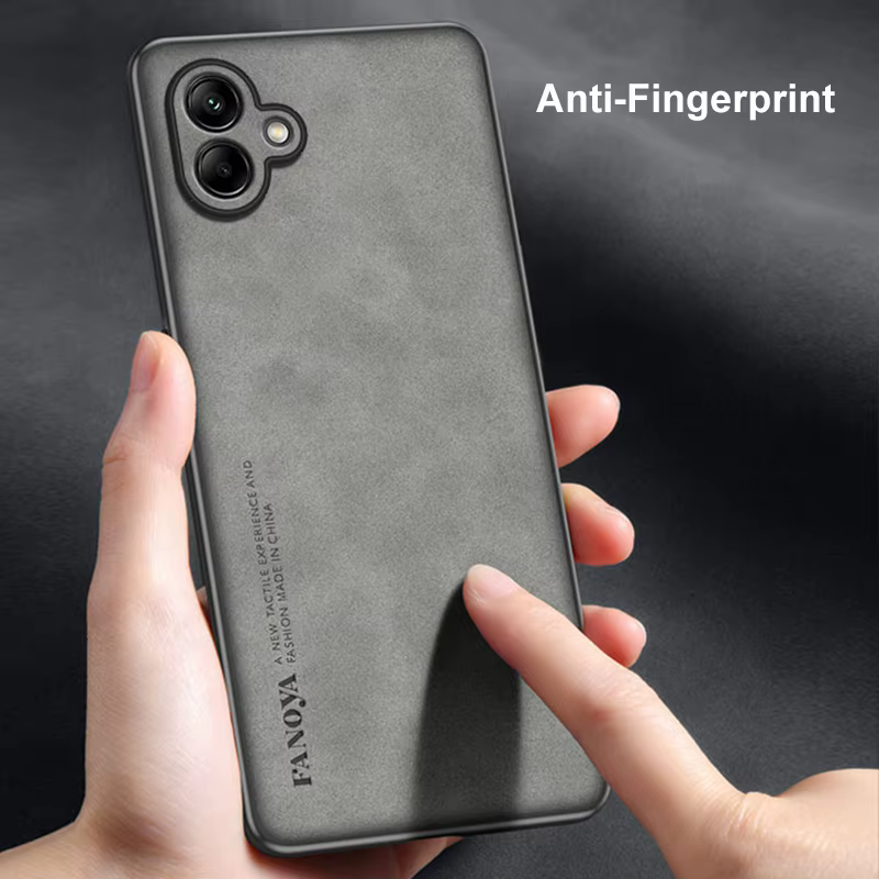 Funda de cuero PU de lujo para Samsung Galaxy A06 4G, carcasa trasera de silicona mate, protección completa a prueba de golpes - imagen 5