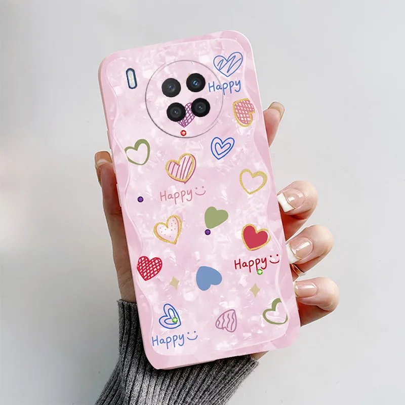 Funda de silicona para Huawei Nova 8i Honor 50 Lite carcasa bonita de dibujos animados gato negro amapola perro suave TPU contraportada para Honor 50Lite Capa - imagen 2