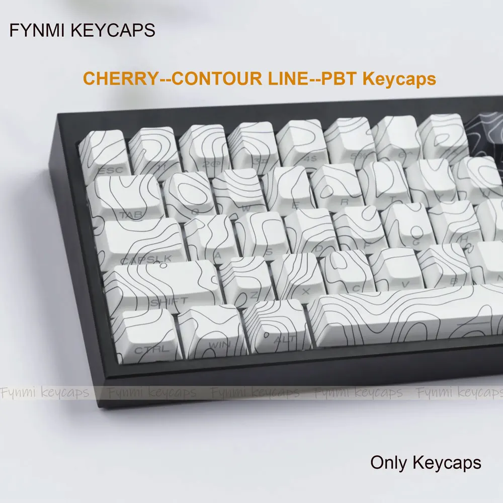 Fynmi Contour-teclas PBT con tema Original, teclas con estampado del lado sur ISO ANSI, 136 teclas para teclado mecánico de tamaño completo - imagen 5