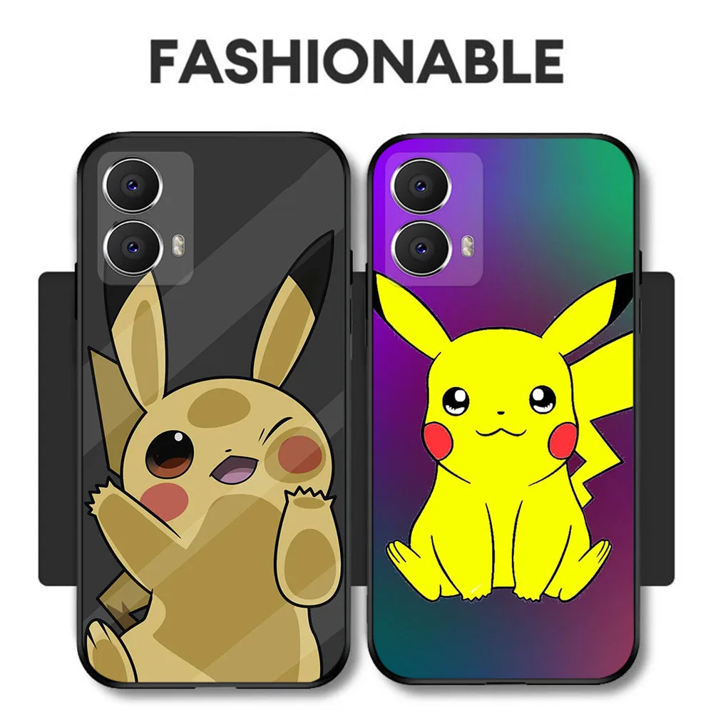 BD-50 Piakchu funda negra para Moto G24 G34 G14 G05 E14 G45 G04s E15 G35 G04 - imagen 2