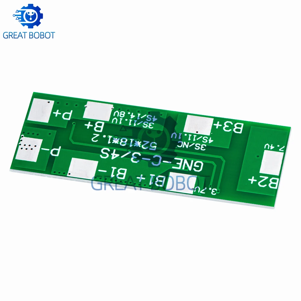 Placa de protección del cargador de batería de iones de litio de polímero BS 4S 8A, ideal para 4 baterías de iones de litio de 3,7 V series, módulo de protección de carga BMS - imagen 4