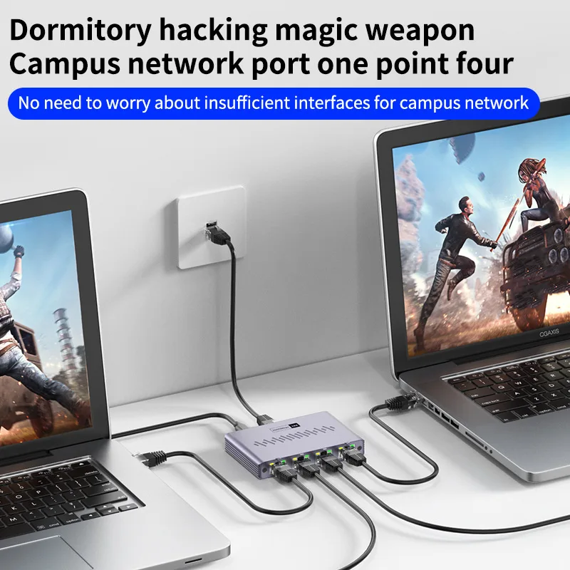 Divisor de Cable de red RJ45, conmutador Gigabit Ethernet de 1 a 4 puertos, adaptador de expansión de Internet LAN de 1000Mbps, convertidor de red RJ45 - imagen 5