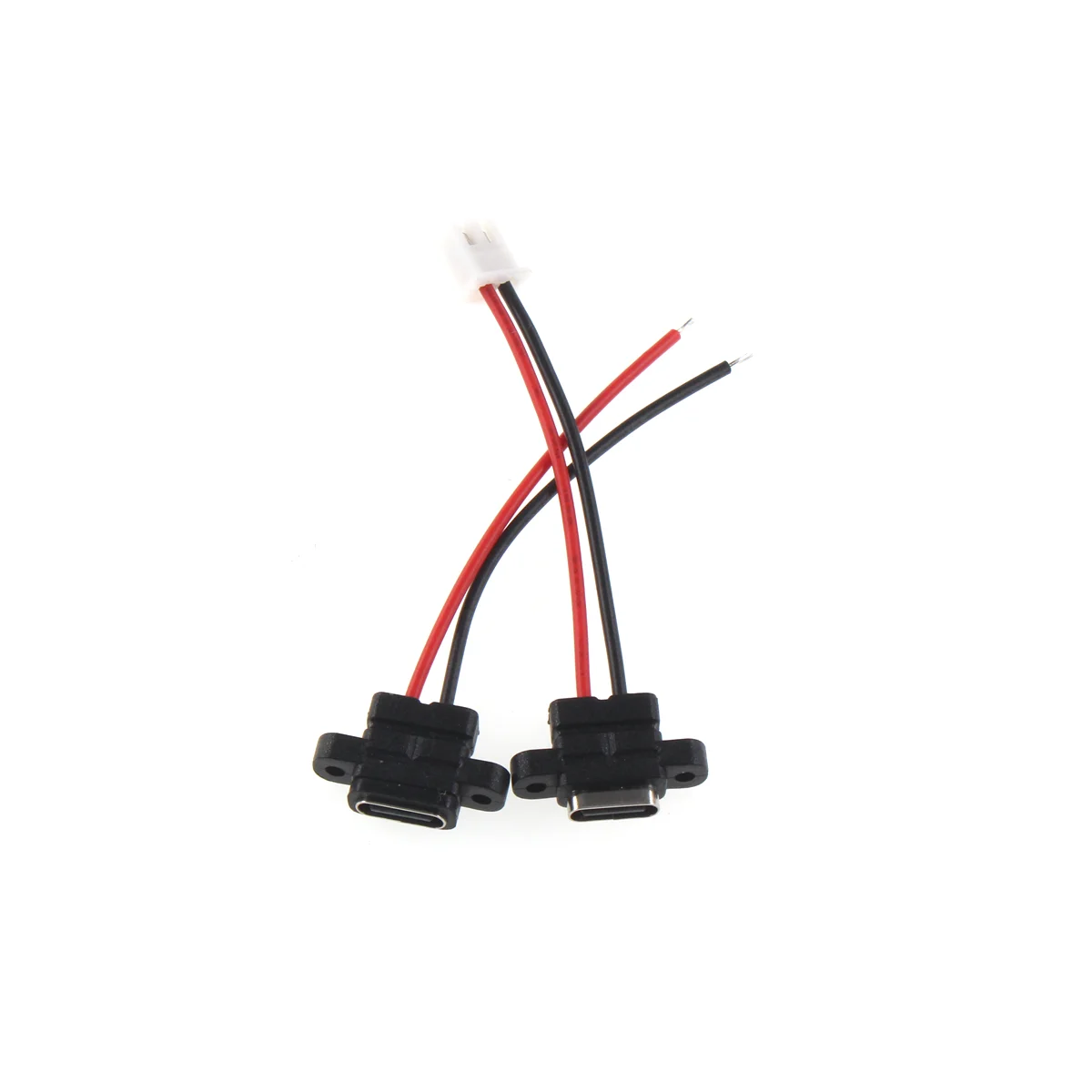 Base hembra impermeable tipo c con cable, puerto de carga, cabezal hembra DIY con orificio de montaje, Afeitadora eléctrica 2A, cable de soldadura t, 2 uds. - imagen 3