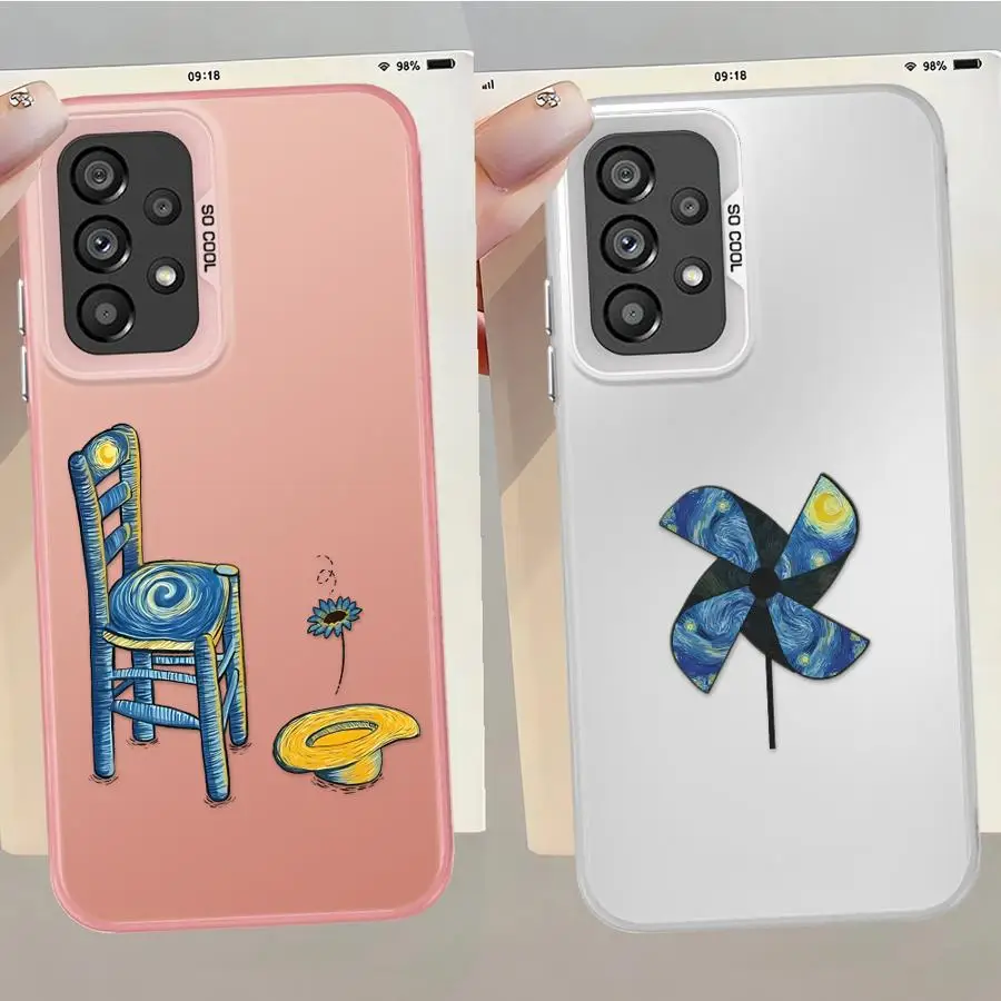Funda para Samsung Galaxy A12 A06 A14 A16 A02 A50 A04e A03 A13 A20s A15 A11 funda trasera para teléfono Van Gogh creatividad - imagen 3