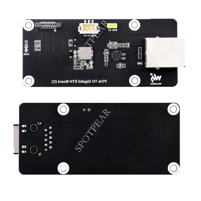 Placa adaptadora Raspberry Pi5 PCIe a Gigabit RJ45 ETH (C), Chip RTL8111H sin controlador para módulo Pi 5 - imagen 3