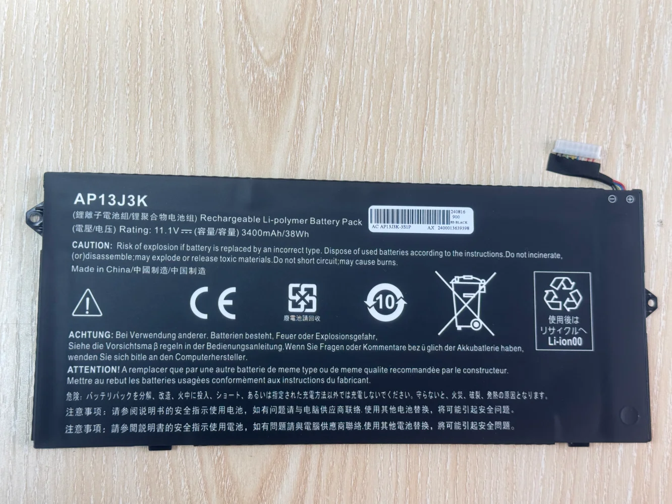 Batería del ordenador portátil AP13J3K para Acer Chromebook C720 C720P 11 C740 11 C740-C3DY 11 C740-C4PE 14 CB3-431 KT00304001 - imagen 5
