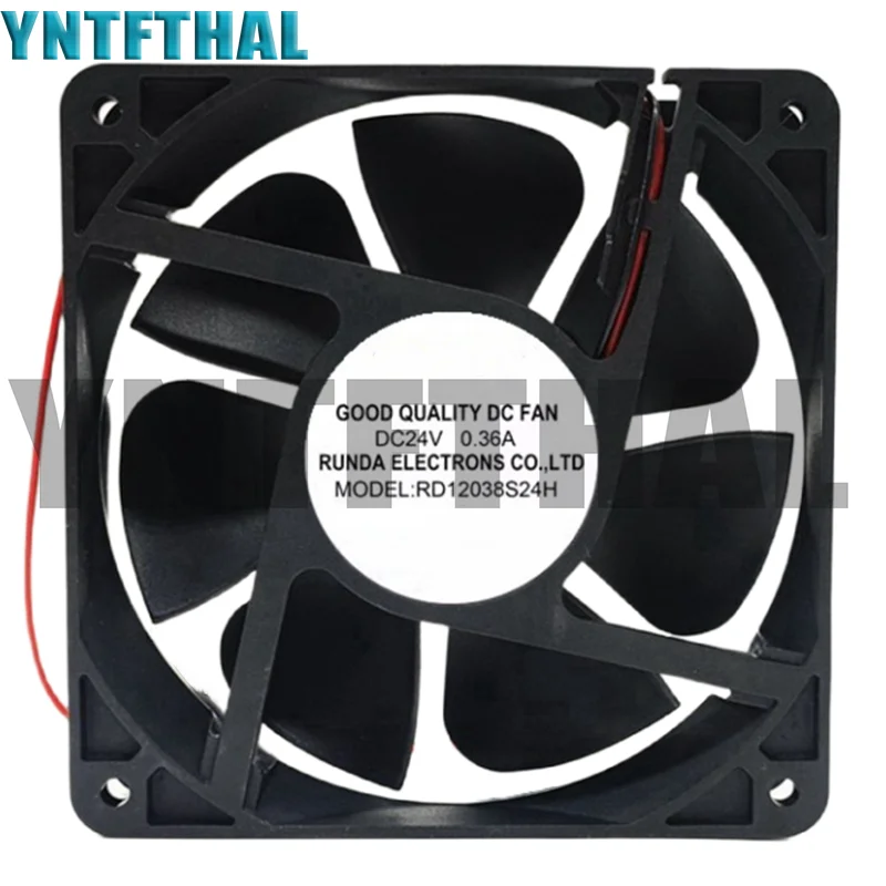 RD12038S24H 24V 0.36A 120x120x38mm Ventilador enfriador de servidor de 2 cables Garantía de un año