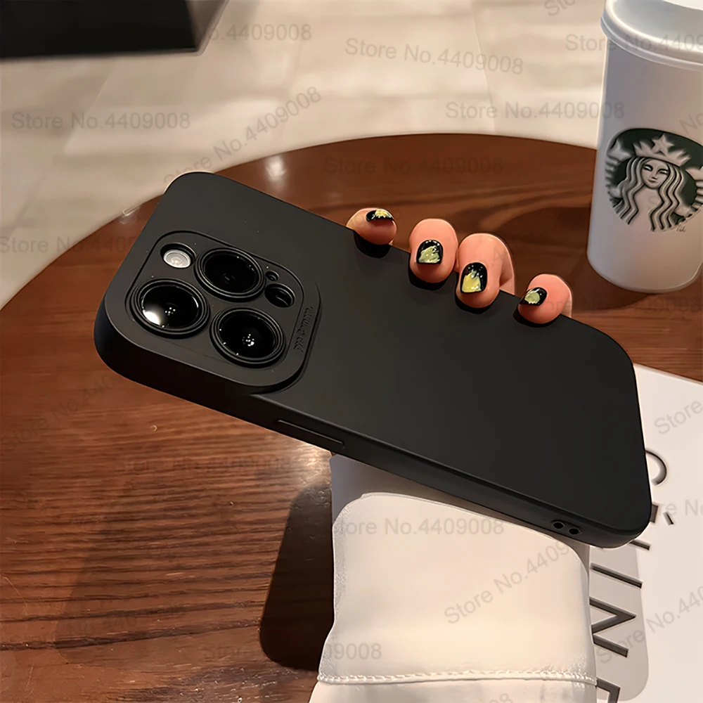 Funda de teléfono de silicona Original de lujo para funda iPhone 15, 14, 13, 12, 11 Pro Max Plus, funda trasera suave a prueba de golpes, protección contra colisiones - imagen 3