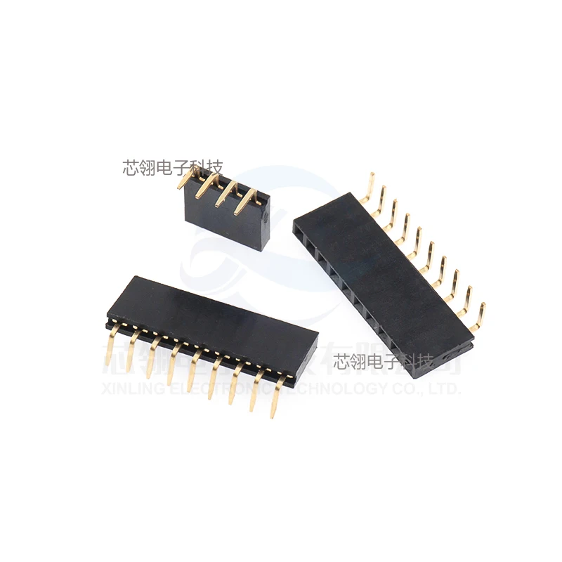 1/5/10 Uds barra colectora de curva única conector de barra colectora de pin doblado de 2,54mm 90 grados horizontal 1*2/3/4/5/6/8-40P - imagen 2