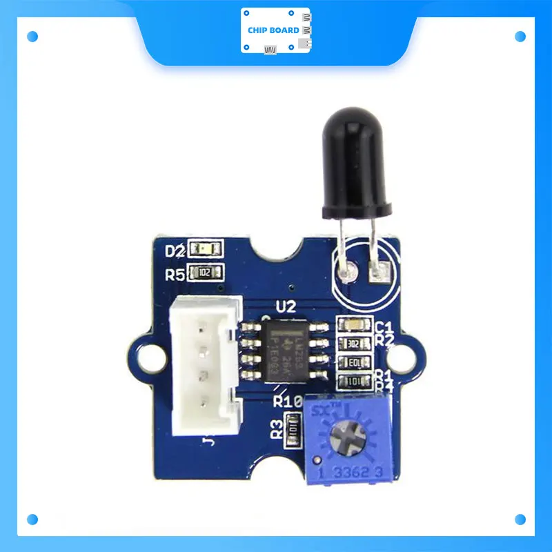 Grove - Sensor de llama, sensor YG1006 con alta velocidad de 15 lúmenes/cm y alta sensibilidad ideal para sistema de alarma contra incendios - imagen 3