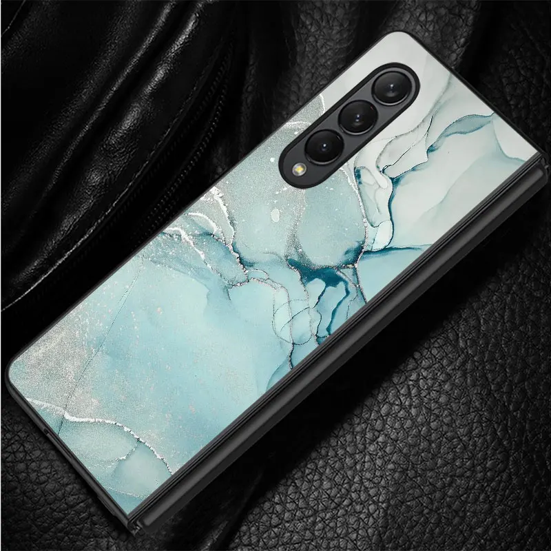 Funda de mármol de granito para Samsung Galaxy Z Fold3 Z Fold4 5G Z Fold5 5G Z Fold6 ZFold4, Fundas a prueba de golpes, Funda protectora - imagen 3
