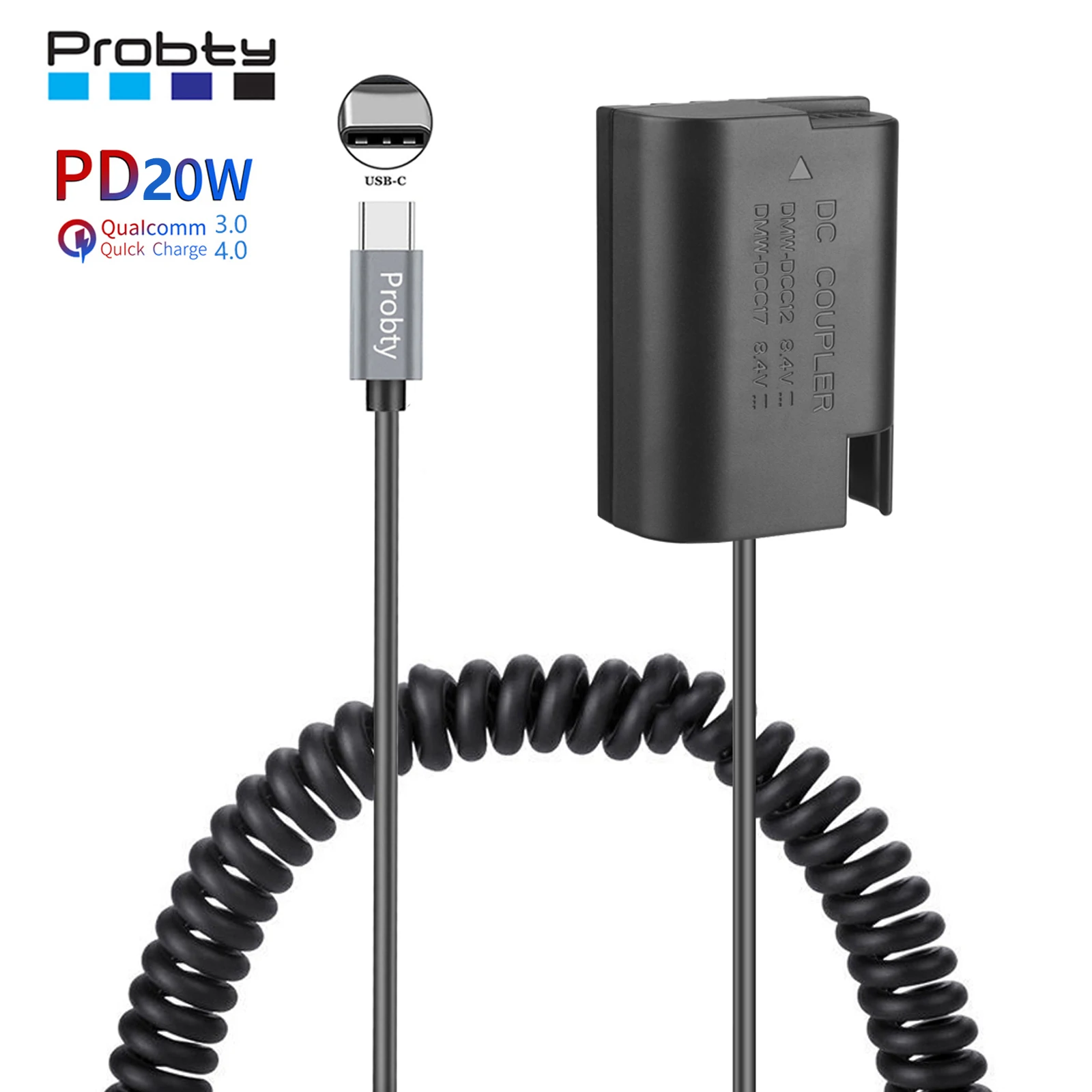 PD USB-C DMW-BLK22 adaptador de corriente de batería simulada para Panasonic Lumix G9 DC-S5K DC-S5 GH5S GH5 II GH6 cargador de cámara