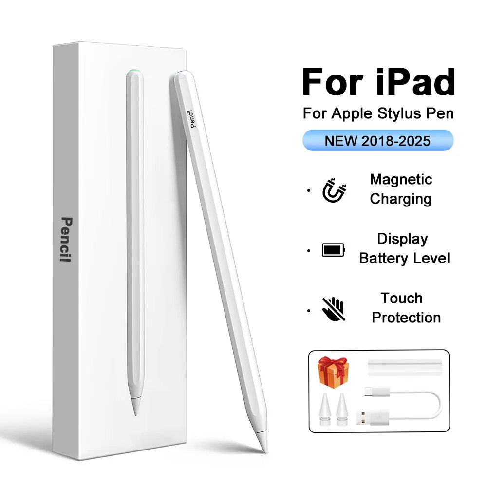 Para Apple Pencil 2025 para iPad Air 13 11 M4 M3 Pro 12,9 lápiz óptico para A16 10.ta generación 10,9 Air 4 5 Mini 6 7 10,2 bolígrafos táctiles - imagen 2