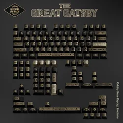 Teclas Retro PBT Perfil Cherry Oro Negro Teclados Mecánicos