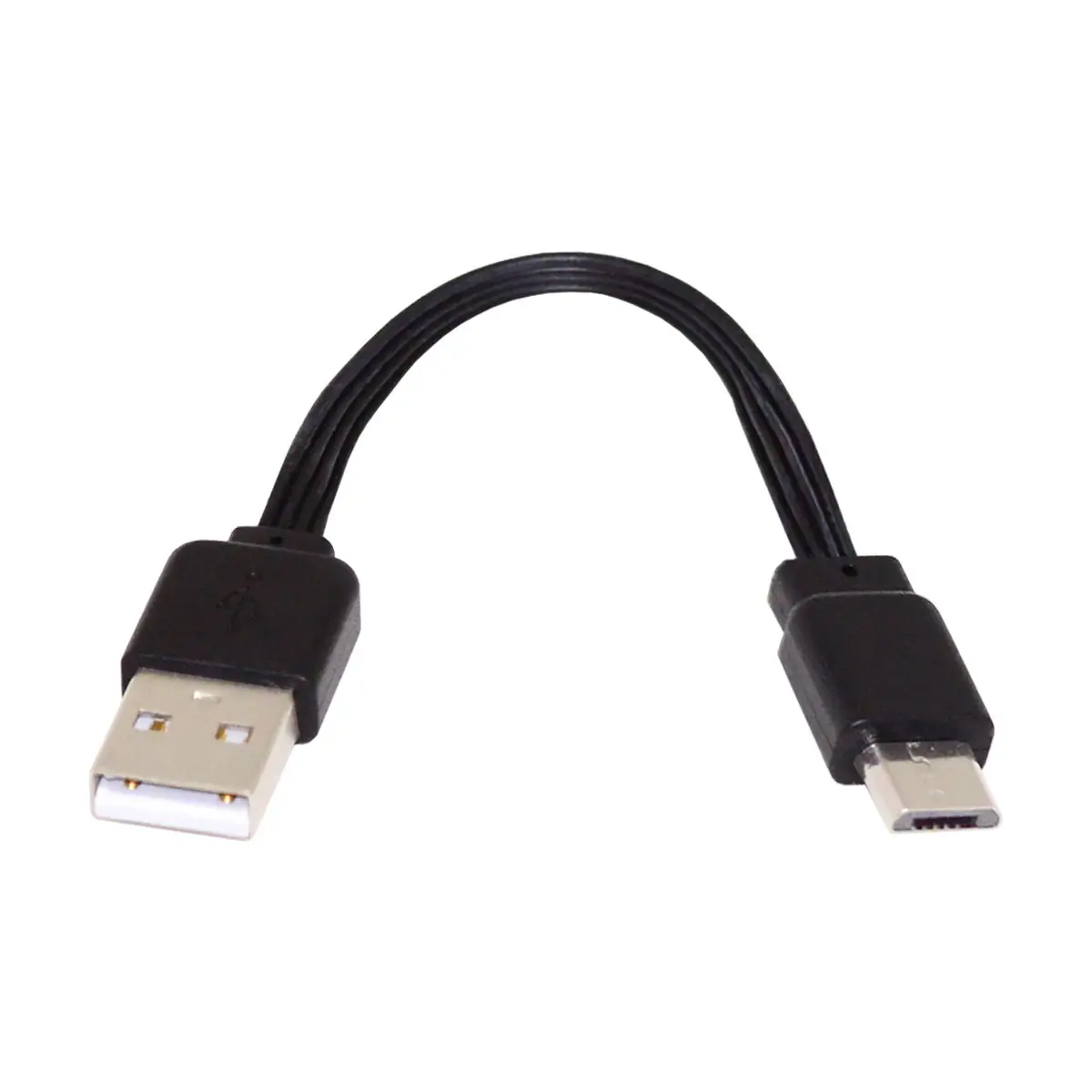 CY USB 2.0 Type-A Male to Micro USB Male Male Data Flat Slim FPC Cable 13cm for FPV & Disk & Phone - imagen 2