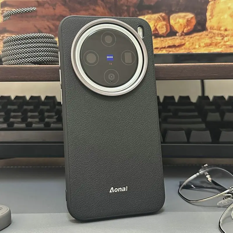 Funda para VIVO X200 X100 Ultra X200Pro MIni Funda trasera de cuero de lujo a prueba de golpes para VIVO X 200 Pro Funda de parachoques Simple - imagen 5