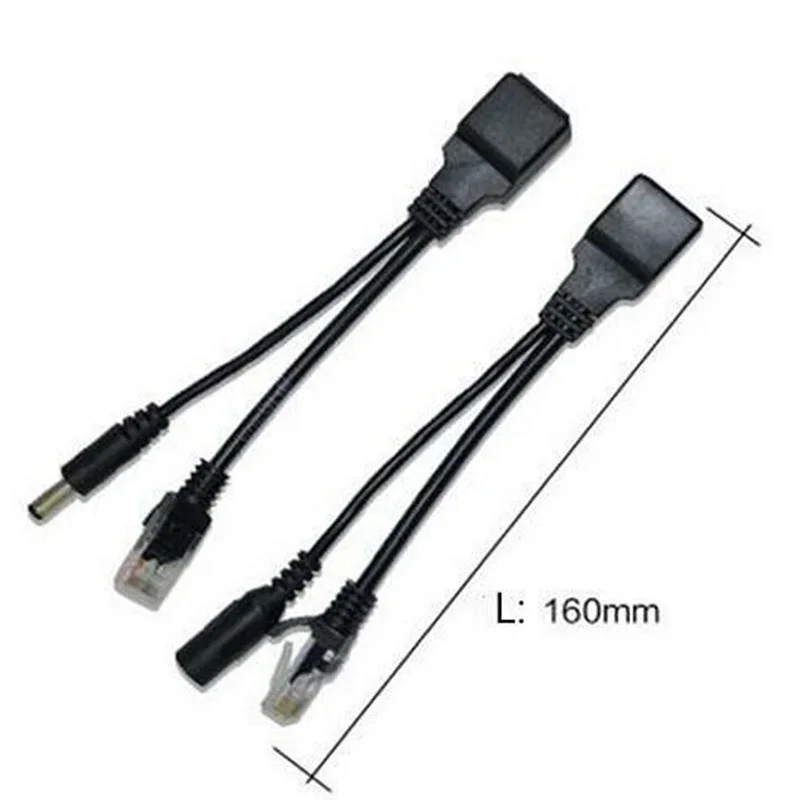 Cable adaptador POE conectores pasiva de Cable Ethernet adaptador de PoE RJ45 inyector conjunto divisor 5V 12V 24V 48V 48V - imagen 2